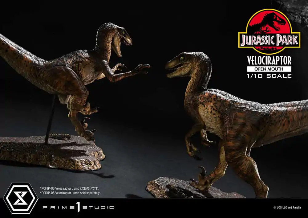 Jurassic Park Prime Collectibles Socha 1/10 Velociraptor Otevřená tlama 19 cm fotografii produktu