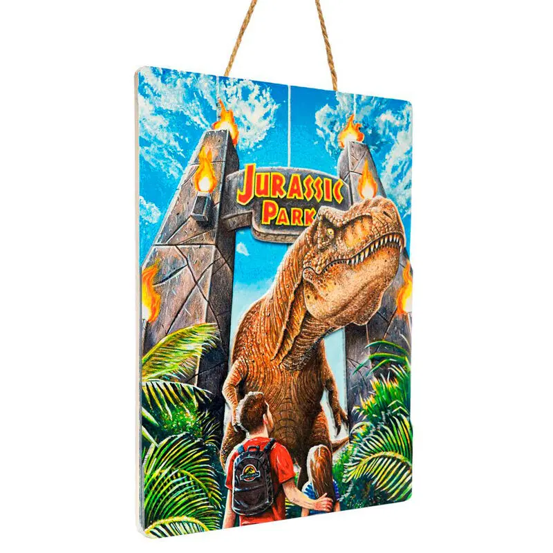 Jurassic Park WoodArts 3D Dřevěná nástěnná umělecká dekorace Rex Attack 30 x 40 cm fotografii produktu