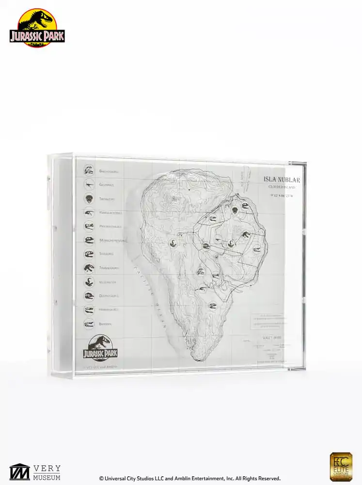Jurassic Park Topografická mapa Isla Nublar fotografii produktu