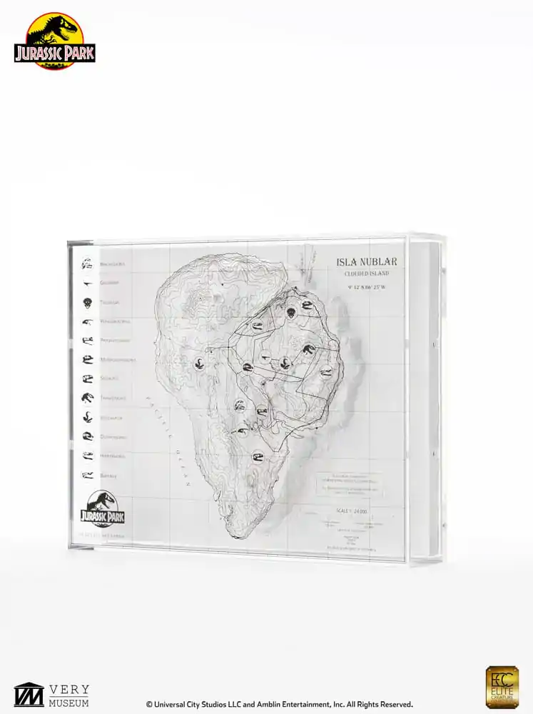 Jurassic Park Topografická mapa Isla Nublar fotografii produktu