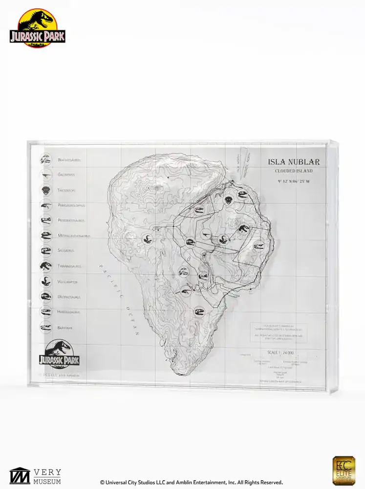 Jurassic Park Topografická mapa Isla Nublar fotografii produktu
