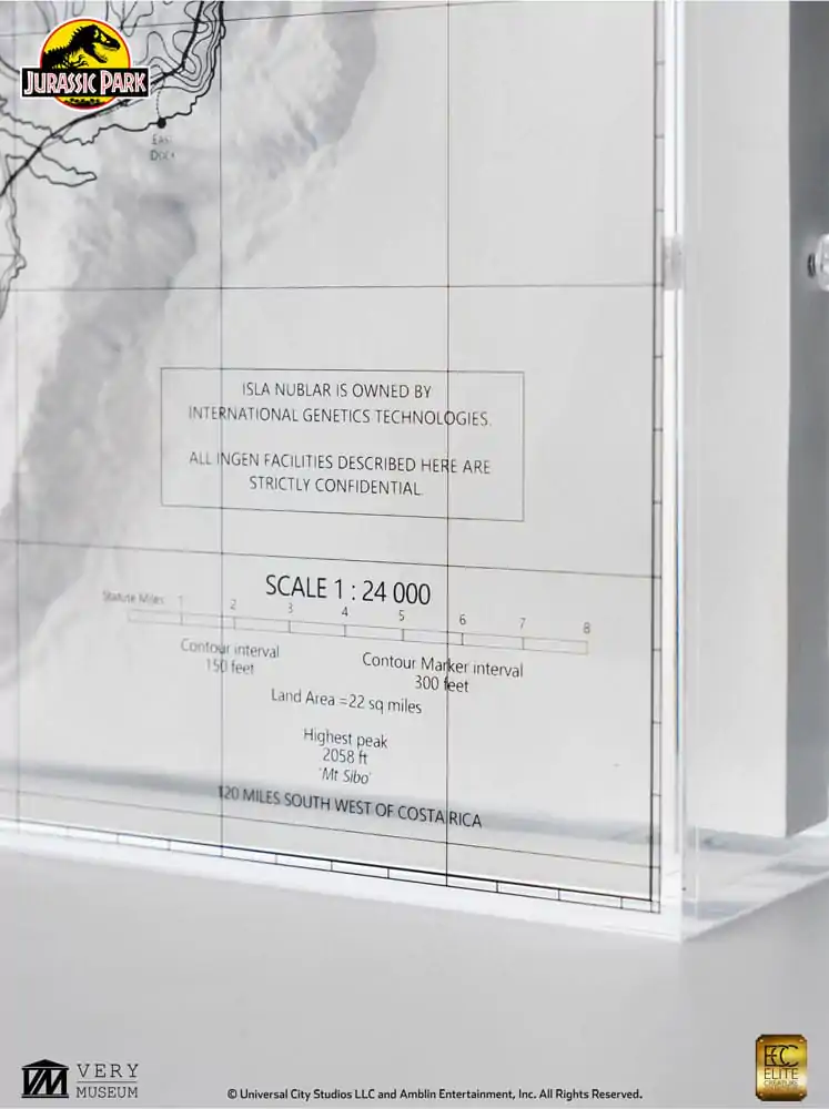 Jurassic Park Topografická mapa Isla Nublar fotografii produktu
