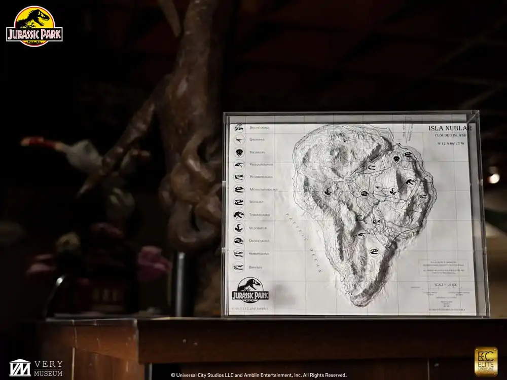 Jurassic Park Topografická mapa Isla Nublar fotografii produktu
