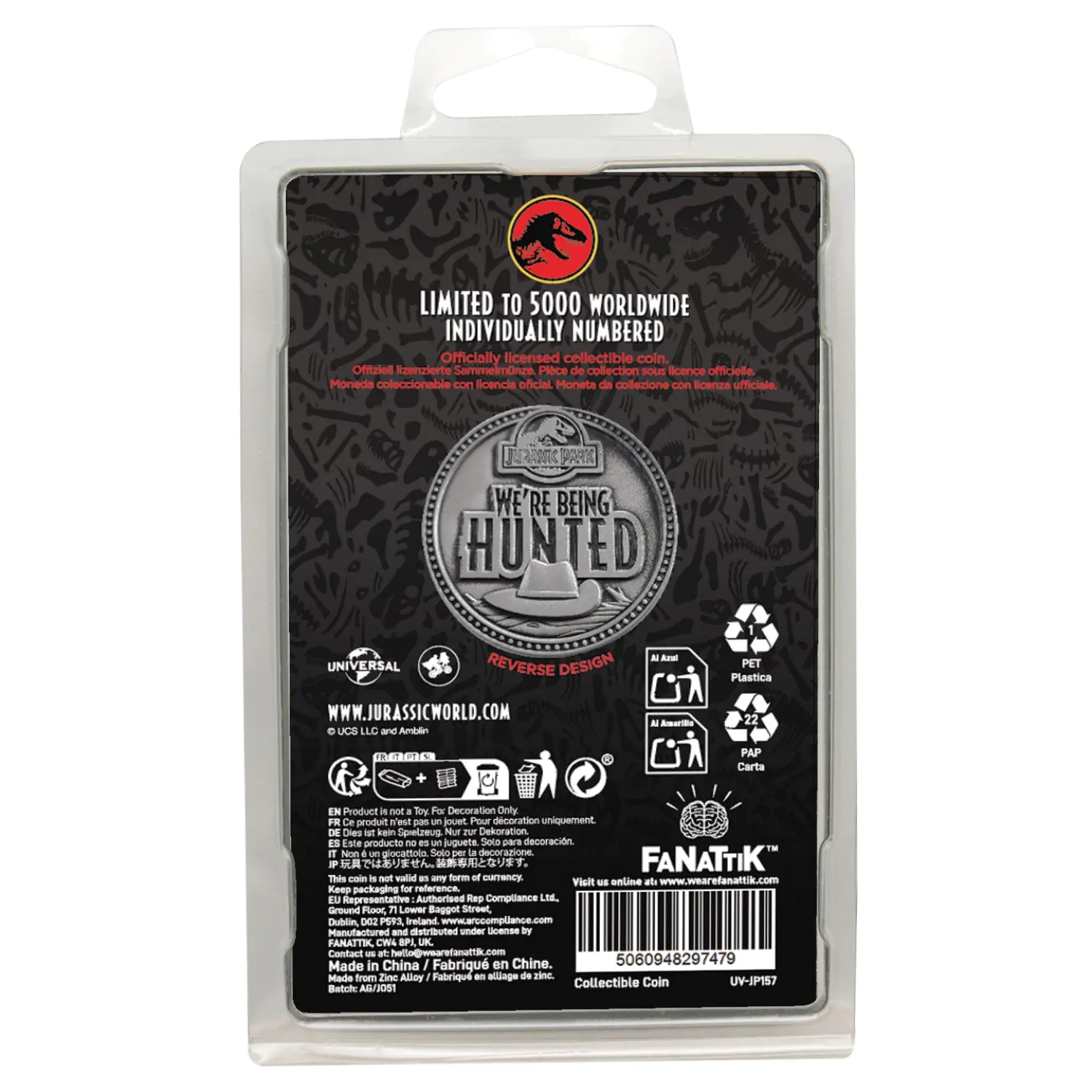 Jurassic Park Sběratelská mince Velociraptor Limited Edition fotografii produktu