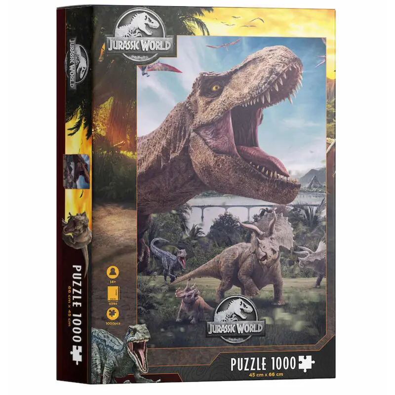 Jurassic World Puzzle Poster Rex (1000 dílků) fotografii produktu