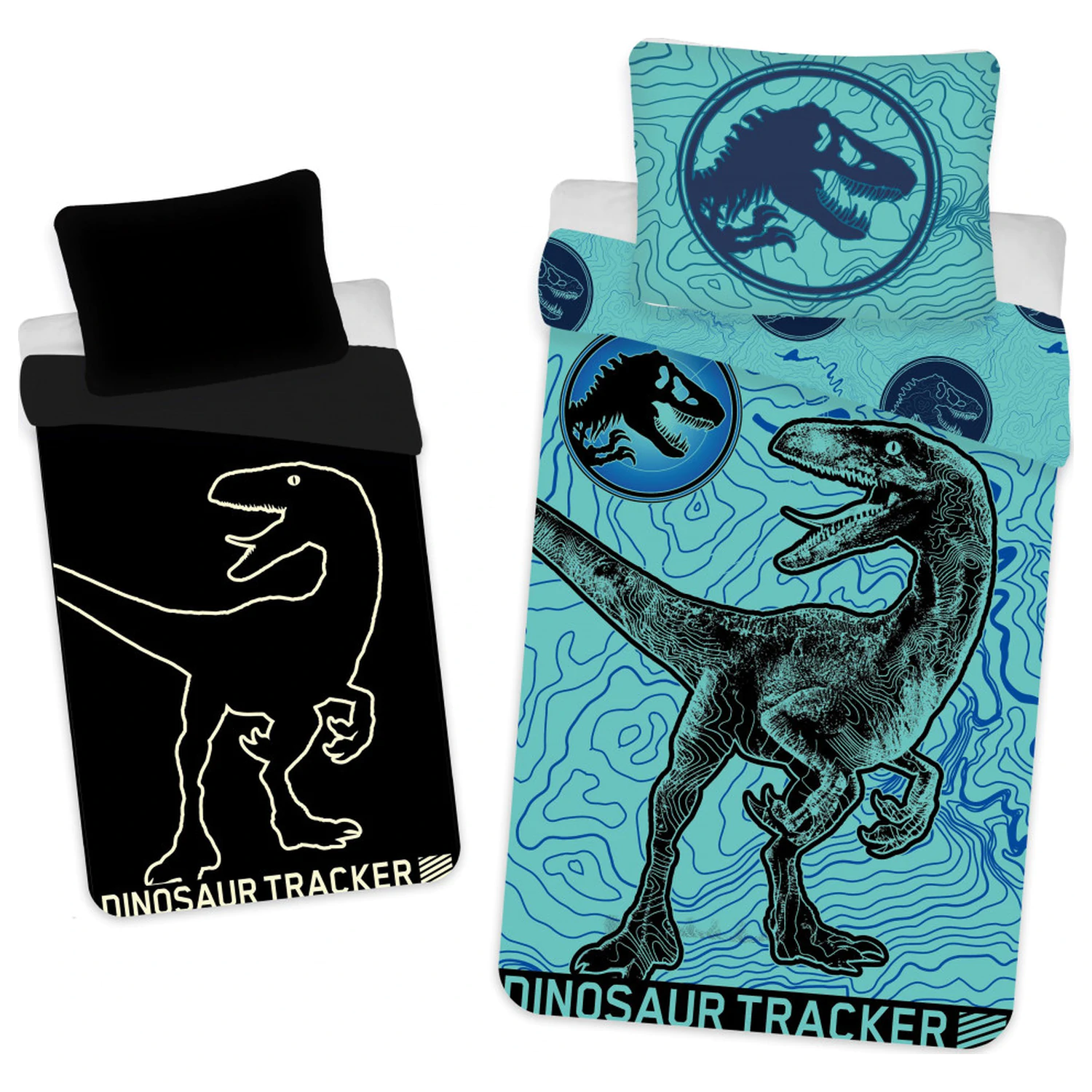 Jurassic World Dinosaur Tracker svítící ve tmě povlak na přikrývku fotografii produktu