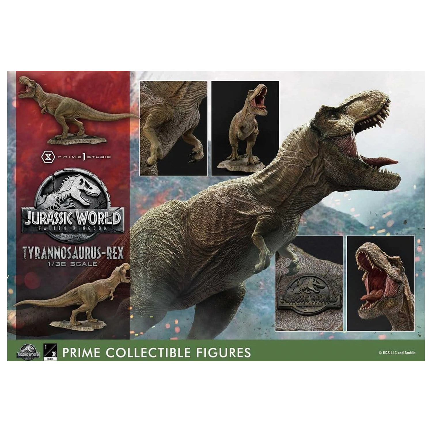 Jurassic World: Fallen Kingdom (Film) Prime Collectible Figures Socha 1/38 Tyrannosaurus Rex 23 cm fotografii produktu