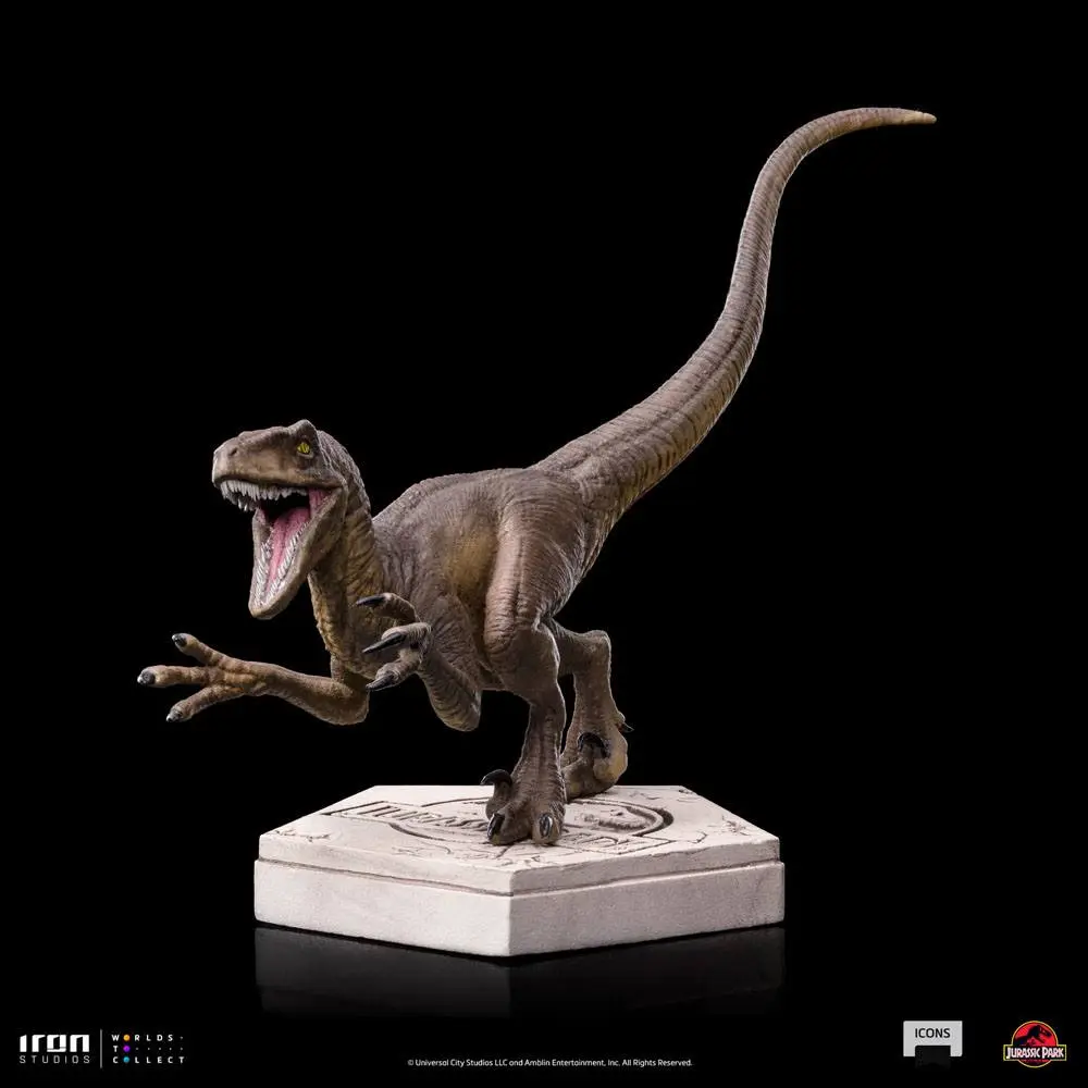 Jurassic World Icons Statue Velociraptor A 9 cm Soška fotografii produktu