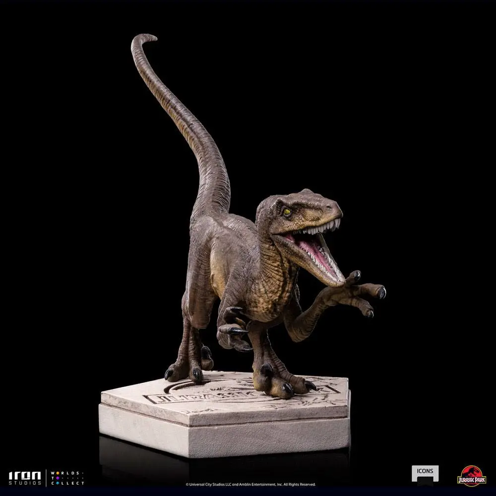 Jurassic World Icons Statue Velociraptor A 9 cm Soška fotografii produktu
