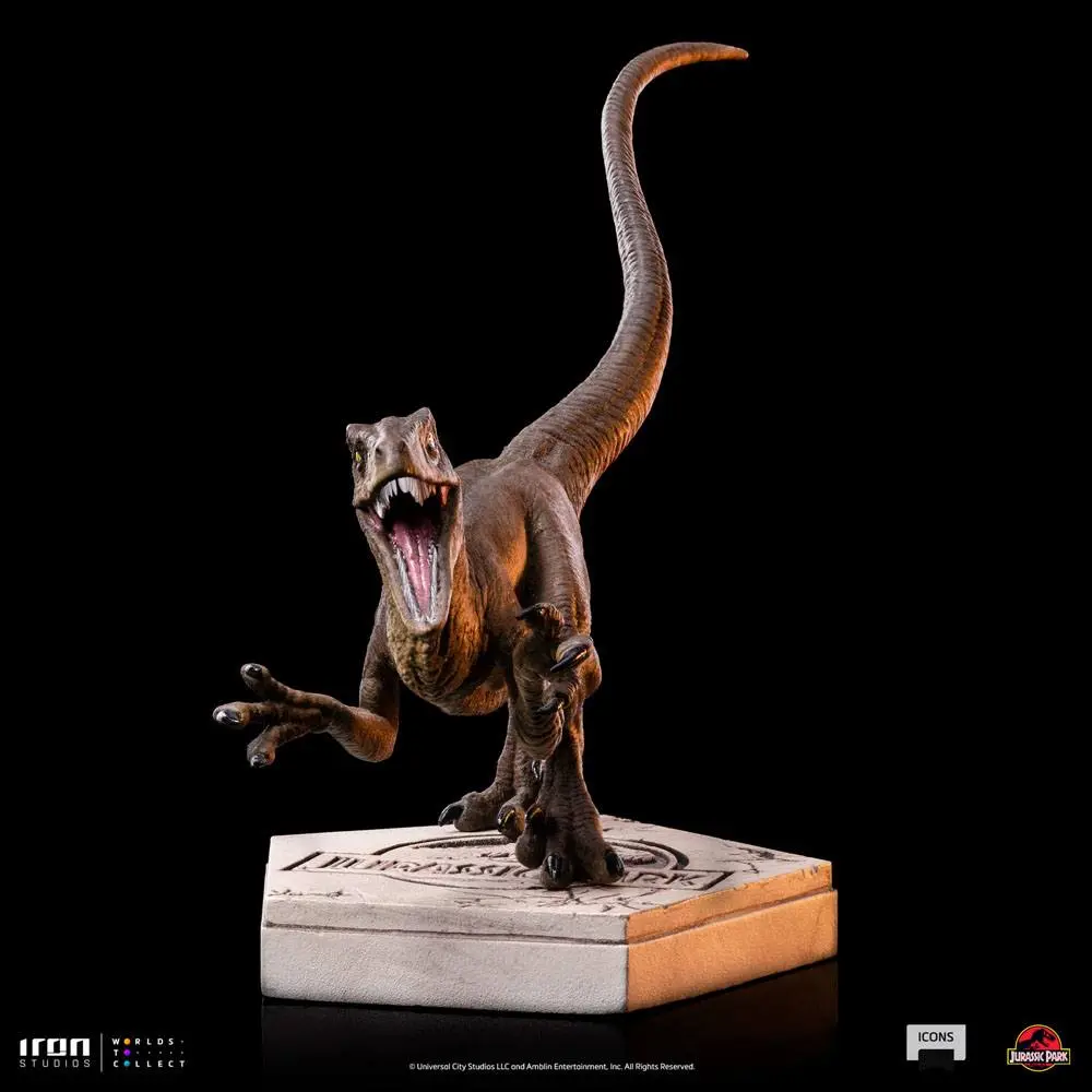 Jurassic World Icons Statue Velociraptor A 9 cm Soška fotografii produktu