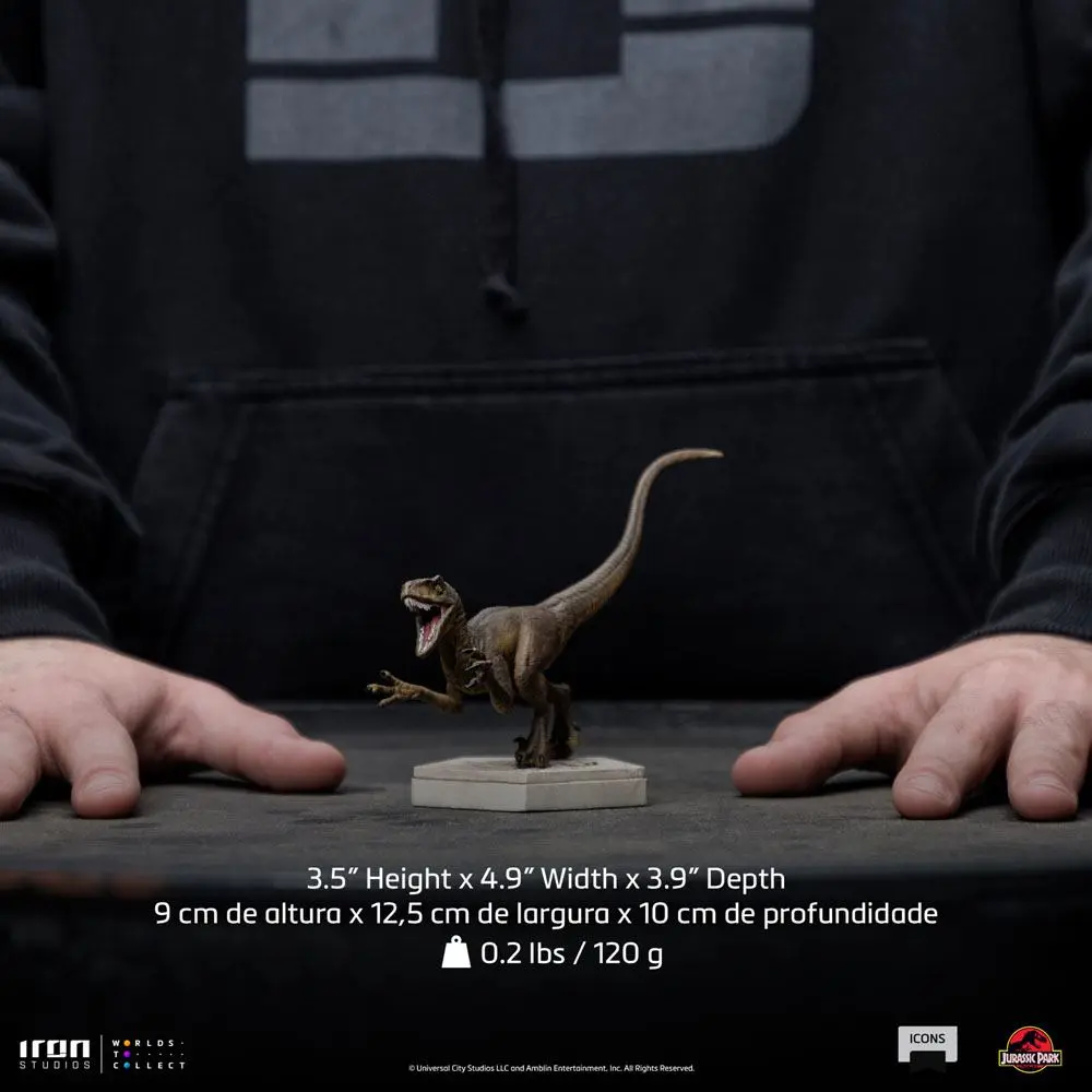Jurassic World Icons Statue Velociraptor A 9 cm Soška fotografii produktu