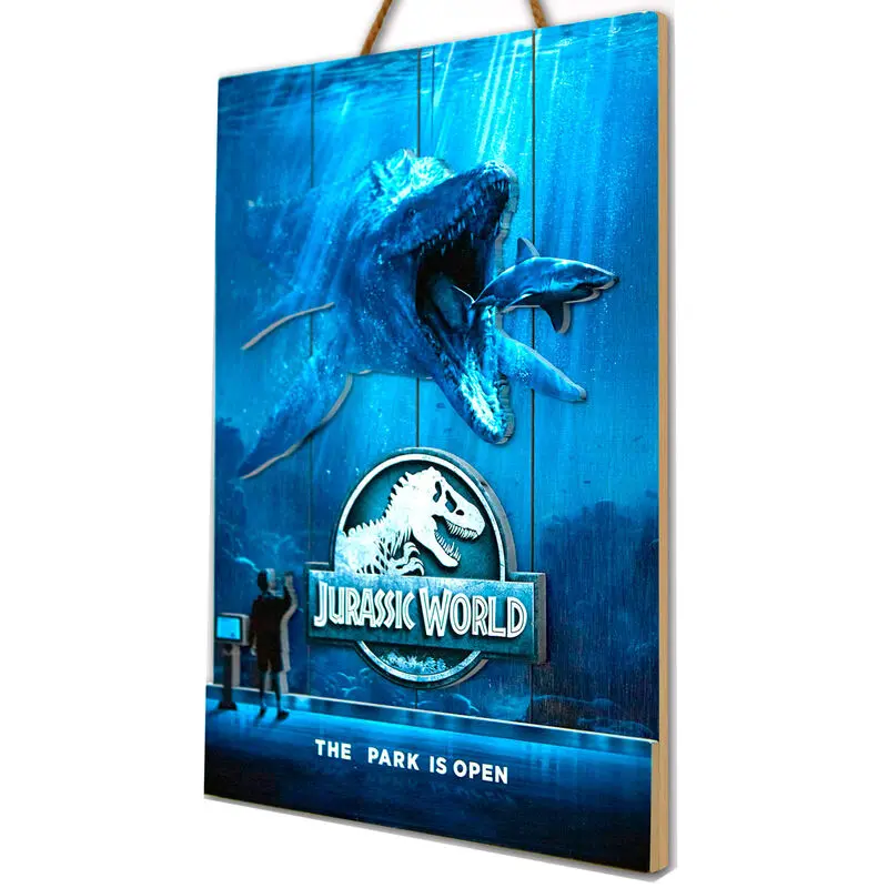 Jurassic World Mossasaurus Woodart 3D Print dřevěná cedule fotografii produktu