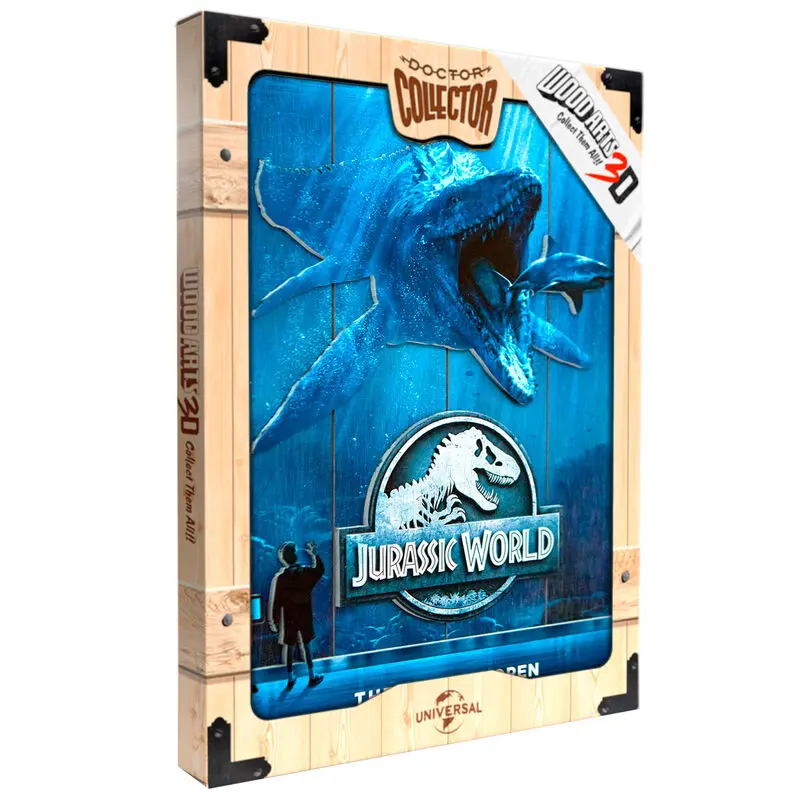 Jurassic World Mossasaurus Woodart 3D Print dřevěná cedule fotografii produktu