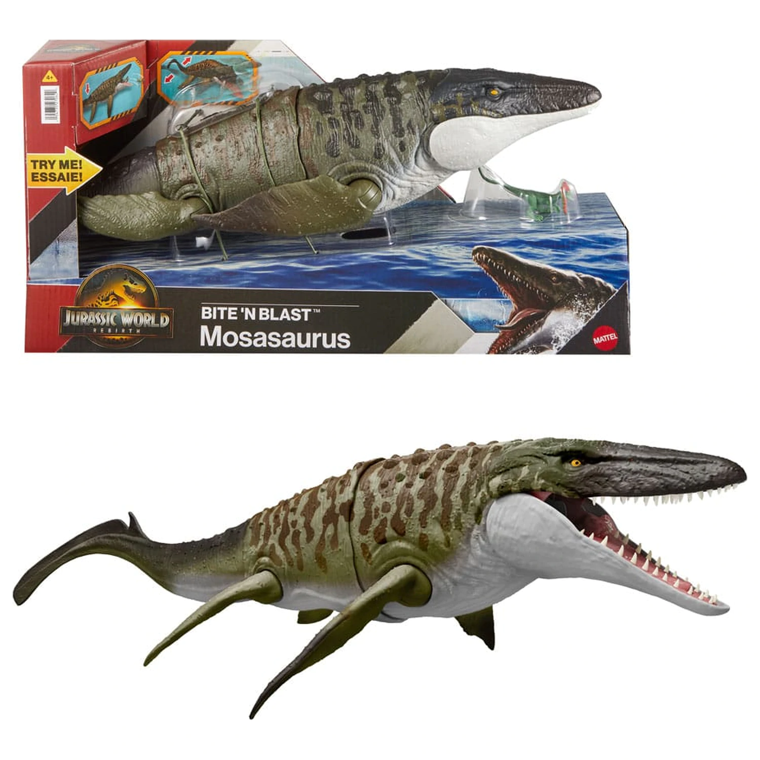 Jurassic World: Rebirth Akční figurka Bite 'n Blast Mosasaurus 65 cm fotografii produktu