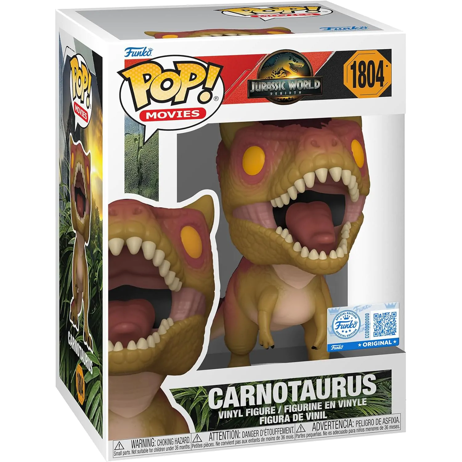 Jurassic World Rebirth Funko POP! Movies Vinyl Figure Carnotaurus Exclusive 9 cm fotografii produktu