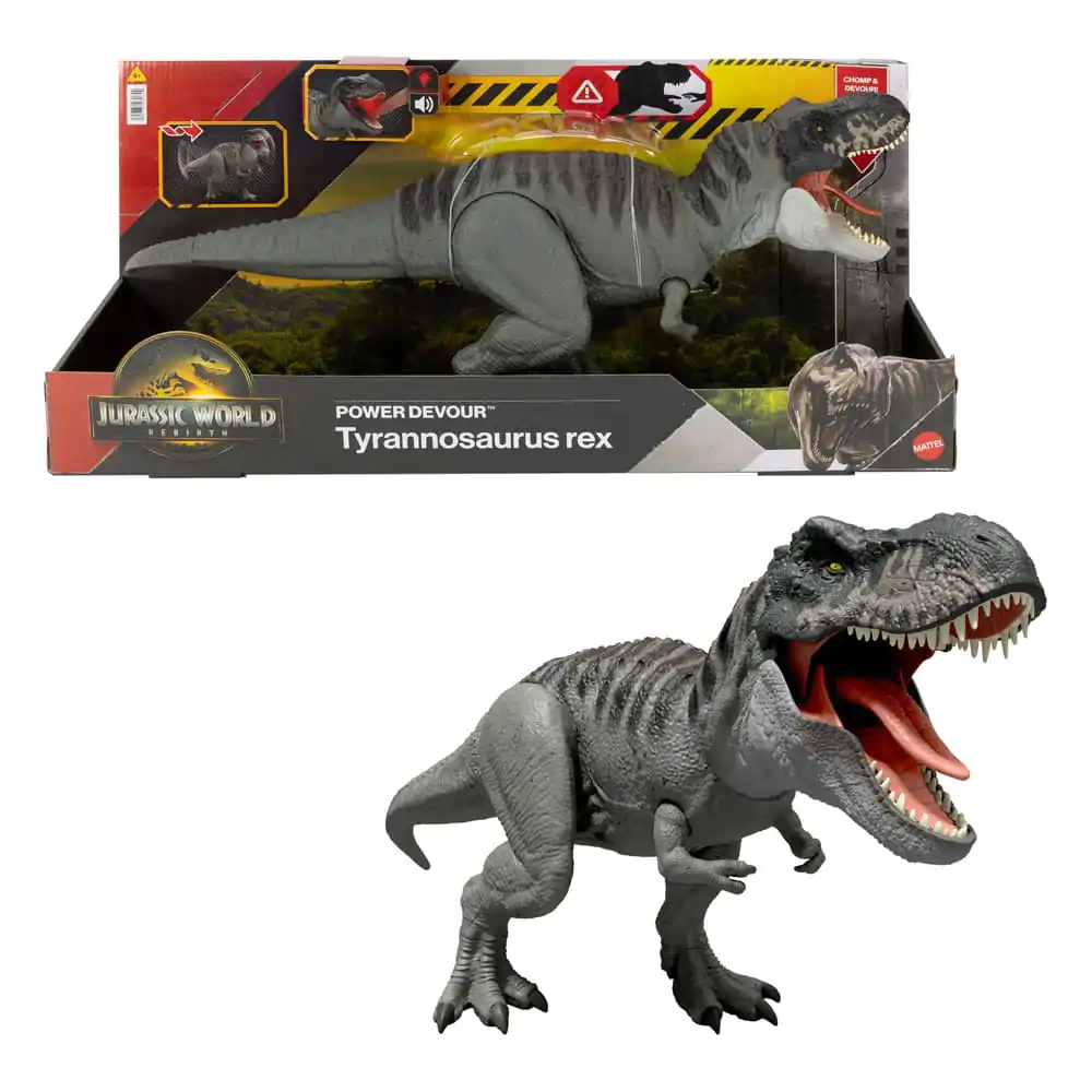 Jurassic World Rebirth Akční figurka se zvukem Power Devour Tyrannosaurus Rex 21 cm fotografii produktu