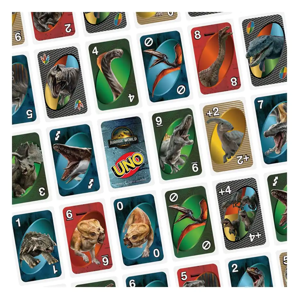 Jurassic World Rebirth UNO karetní hra fotografii produktu