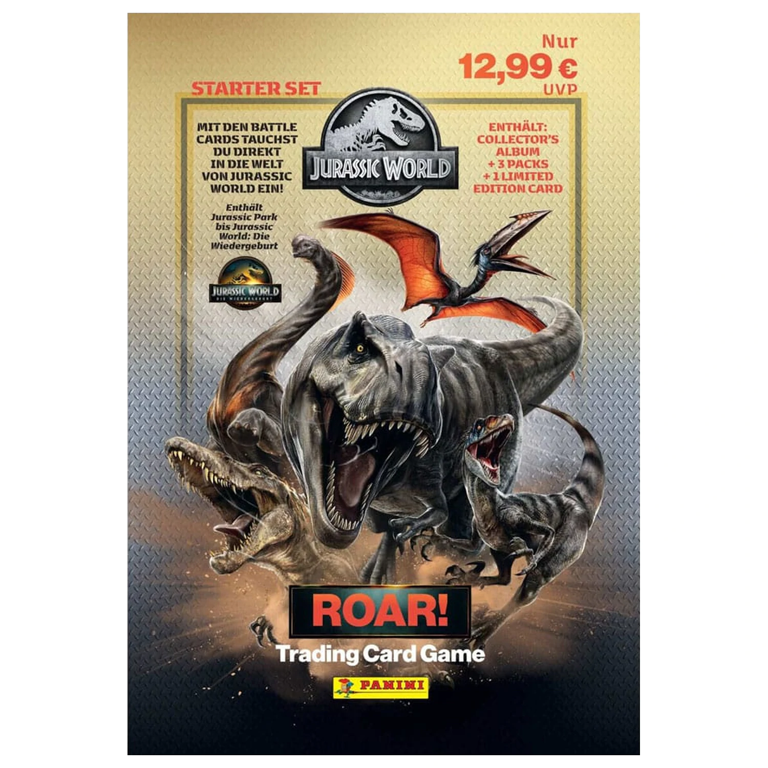 Jurassic World Roar sběratelské karty startovací balíček *německá verze* fotografii produktu
