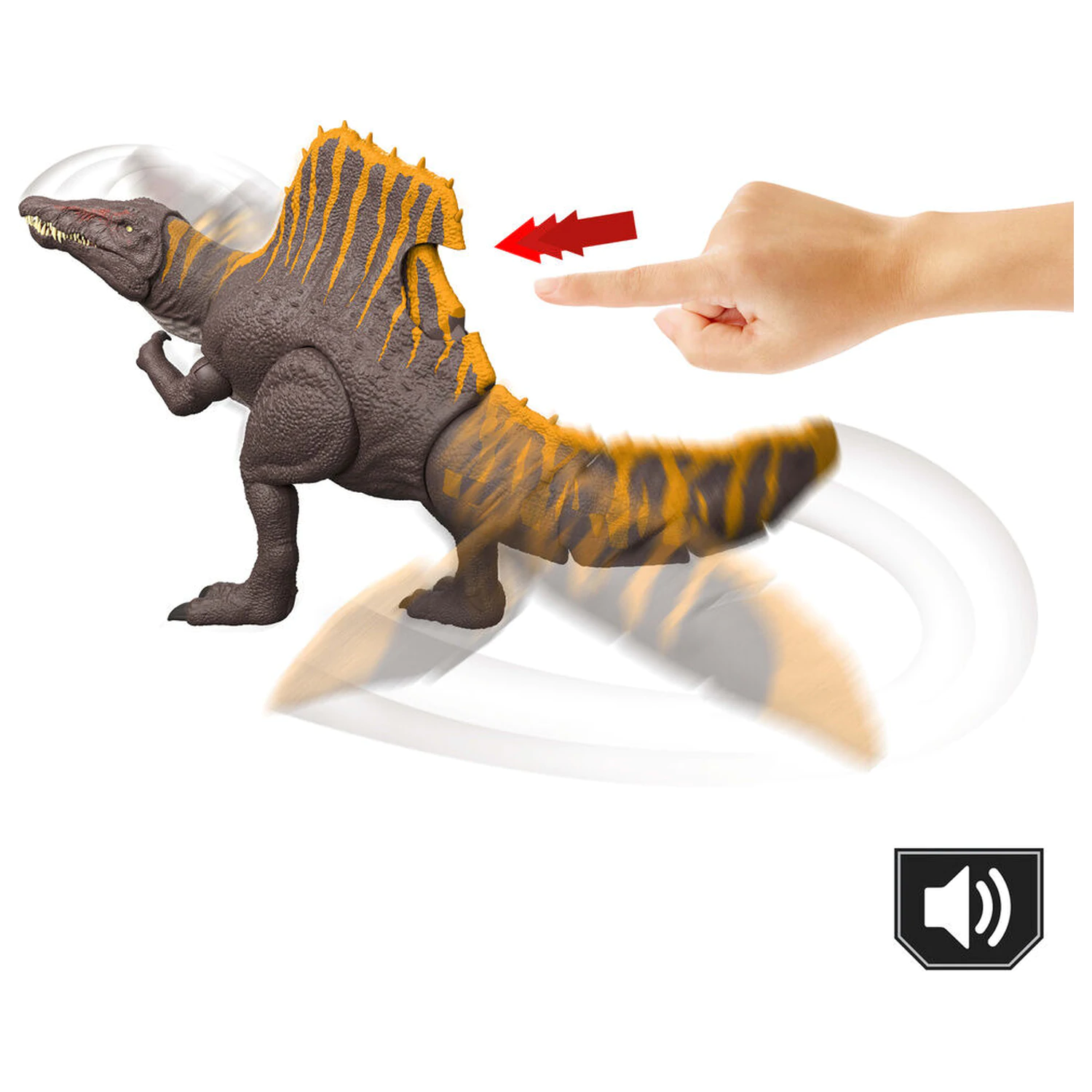 Jurassic World Rebirth Akční figurka Tail Thrasher Spinosaurus 55 cm fotografii produktu