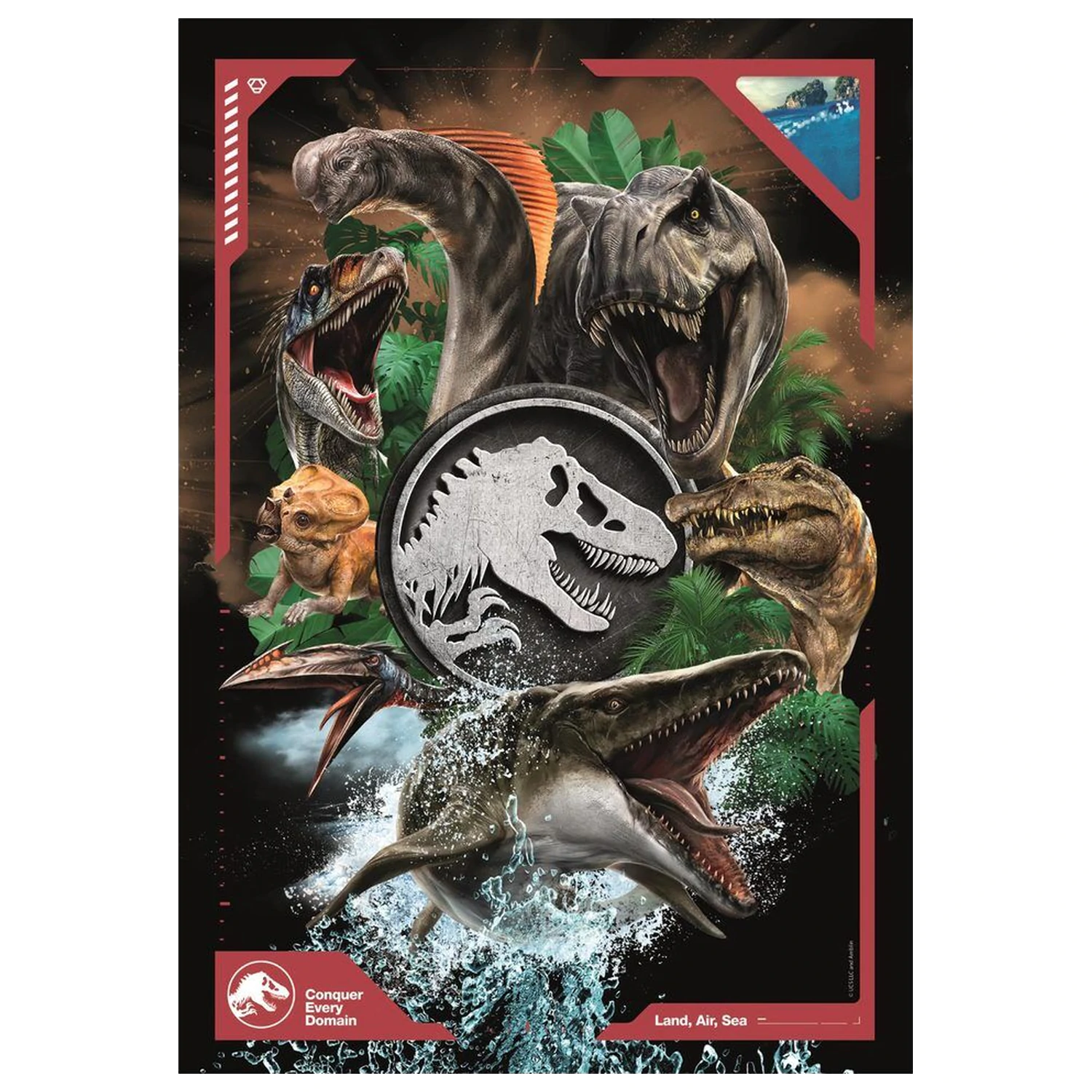Jurassic World super puzzle 180 ks fotografii produktu
