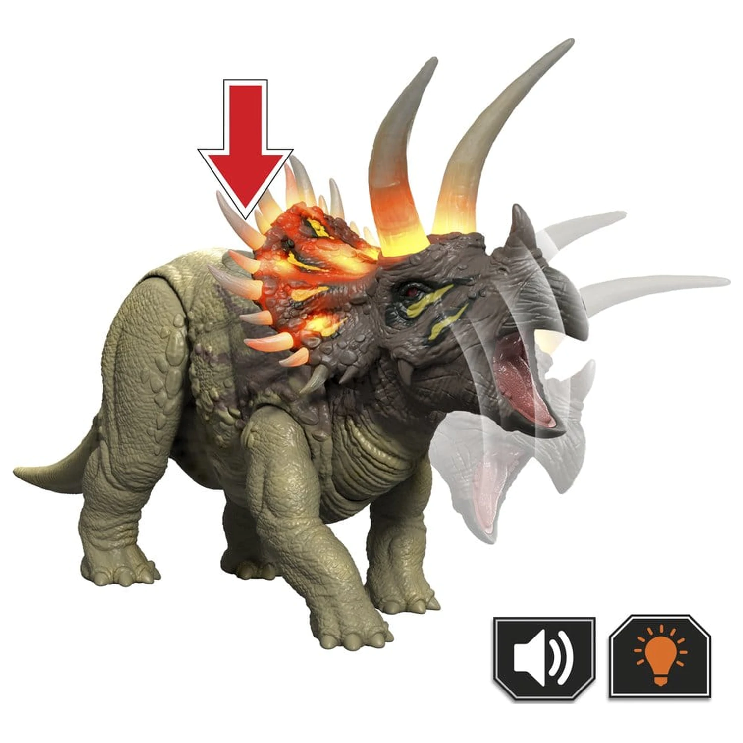 Jurassic World: Survival Akční figurka Wild Roar Triceratops 31 cm fotografii produktu