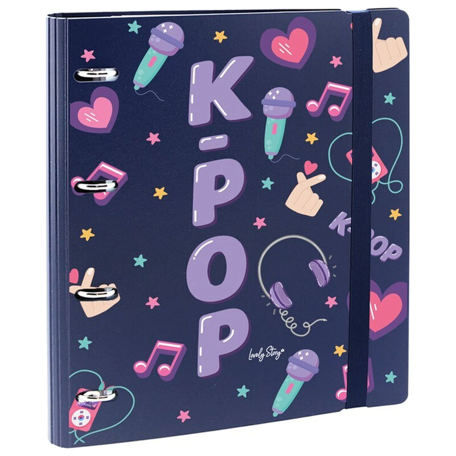 K-Pop tmavě modrá smart složka fotografii produktu