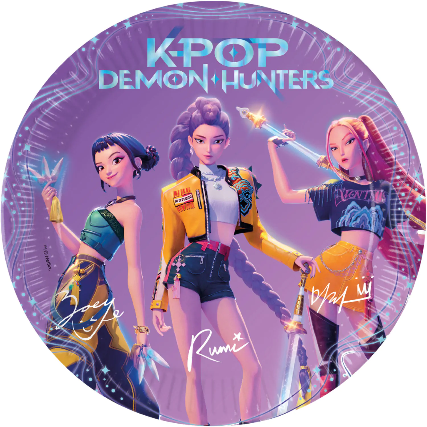 K-POP Demon Hunters Party Papírový talíř balení fotografii produktu