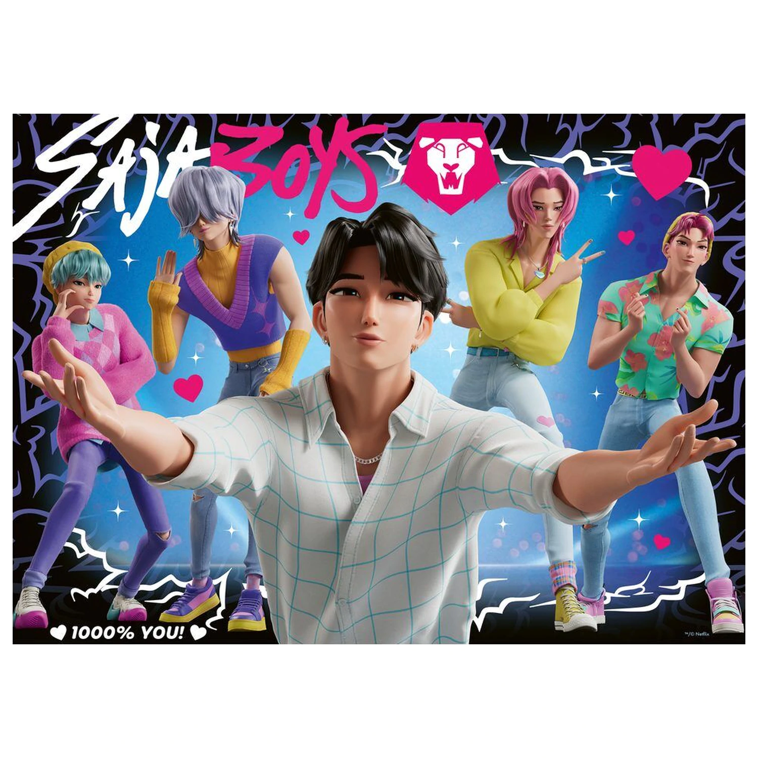 K-Pop Demon Hunters puzzle 4x100 ks fotografii produktu