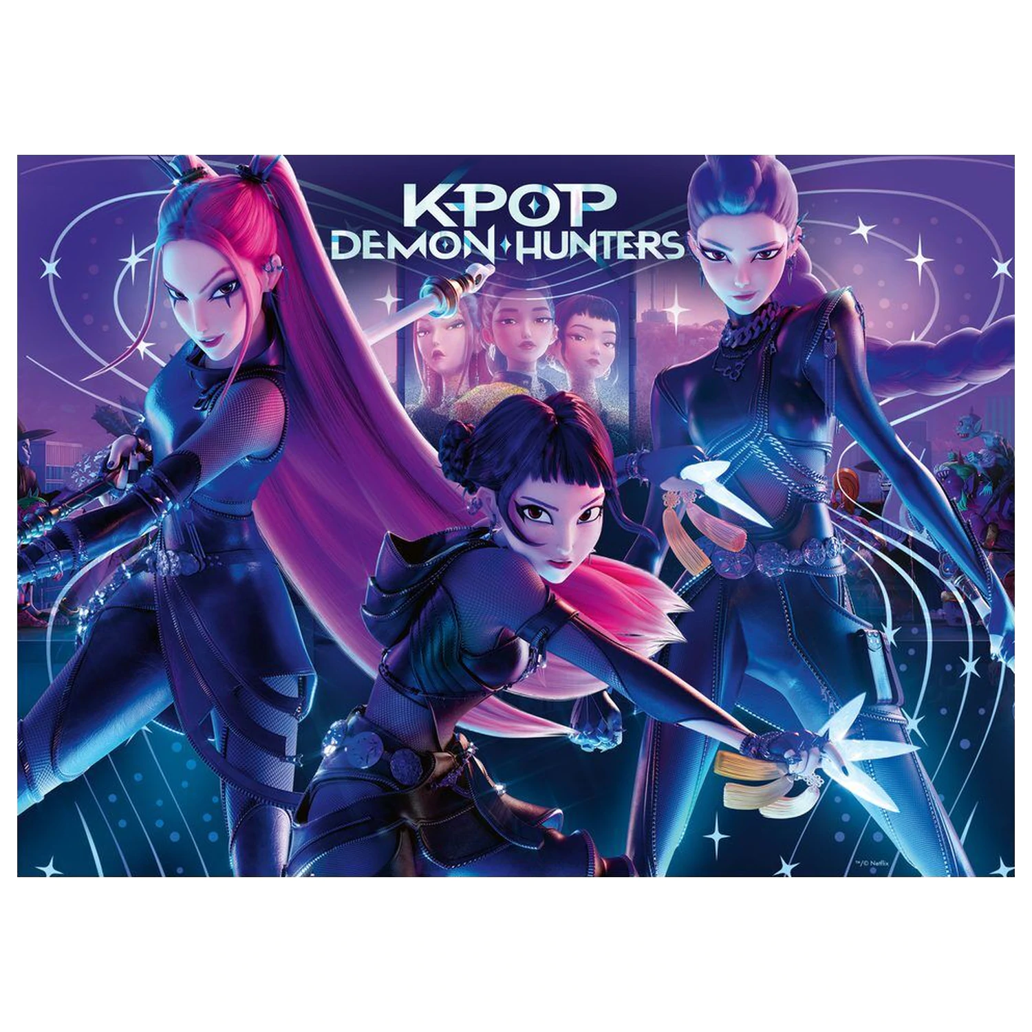 K-Pop Demon Hunters puzzle 4x100 ks fotografii produktu