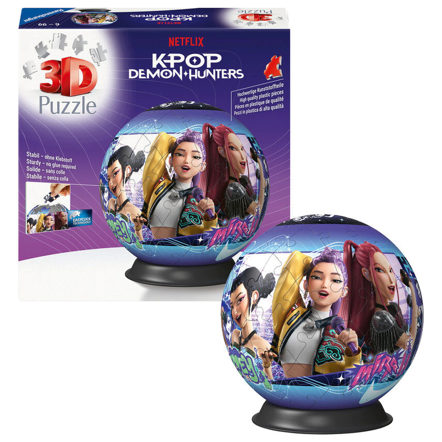 K-Pop Demon Hunters puzzle 3D Koule 72 dílků fotografii produktu