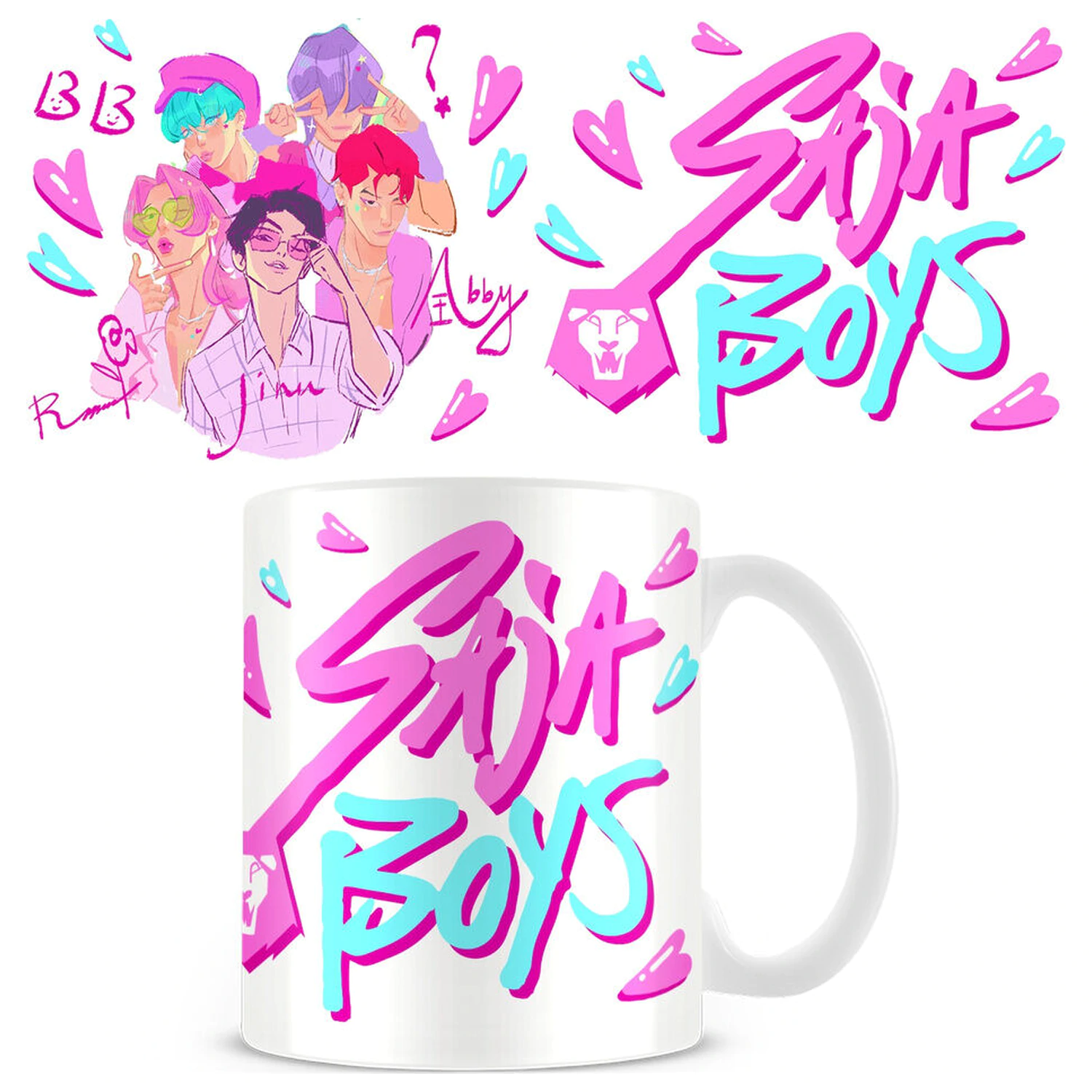 K-Pop Demon Hunters Saja Boys hrnek 325ml fotografii produktu