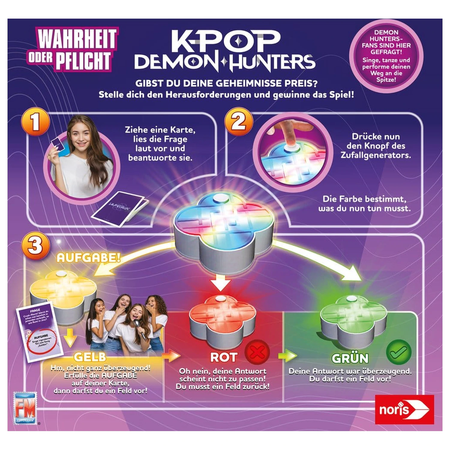 K-POP Demon Hunters desková hra německá verze fotografii produktu