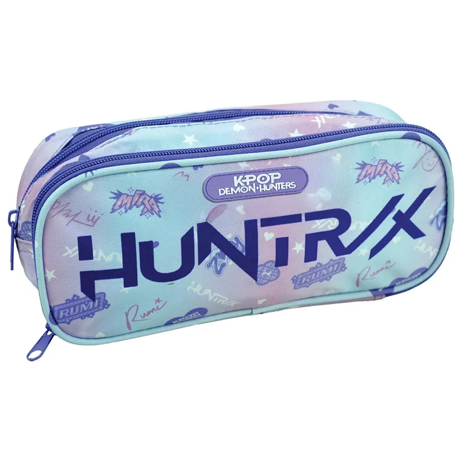 K-pop Demon Hunters Fialové Dvoukomorové pouzdro na tužky 26 cm fotografii produktu