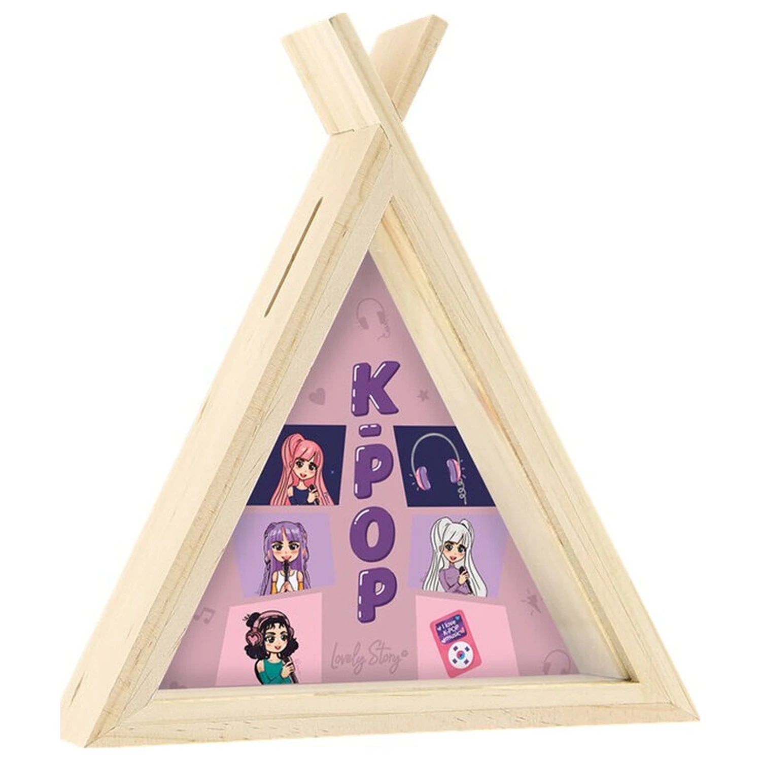 K-Pop Růžová pokladnička fotografii produktu