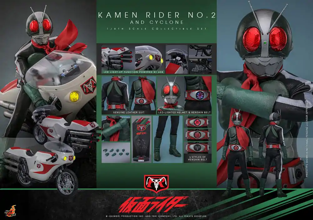 Kamen Rider 1/6 Kamen Rider No. 2 a Cylone 30 cm fotografii produktu