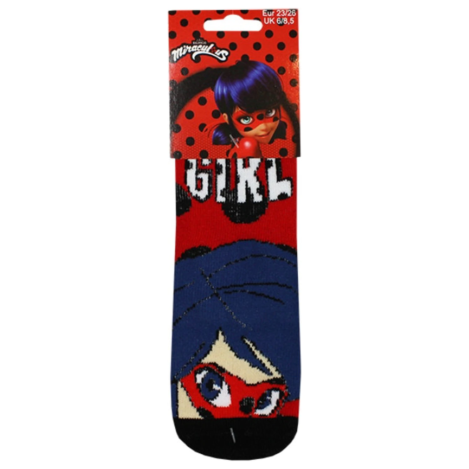 Miraculous: Tales of Ladybug & Cat Noir Adventures Red Hero dětské tlusté protiskluzové ponožky 23/26 fotografii produktu
