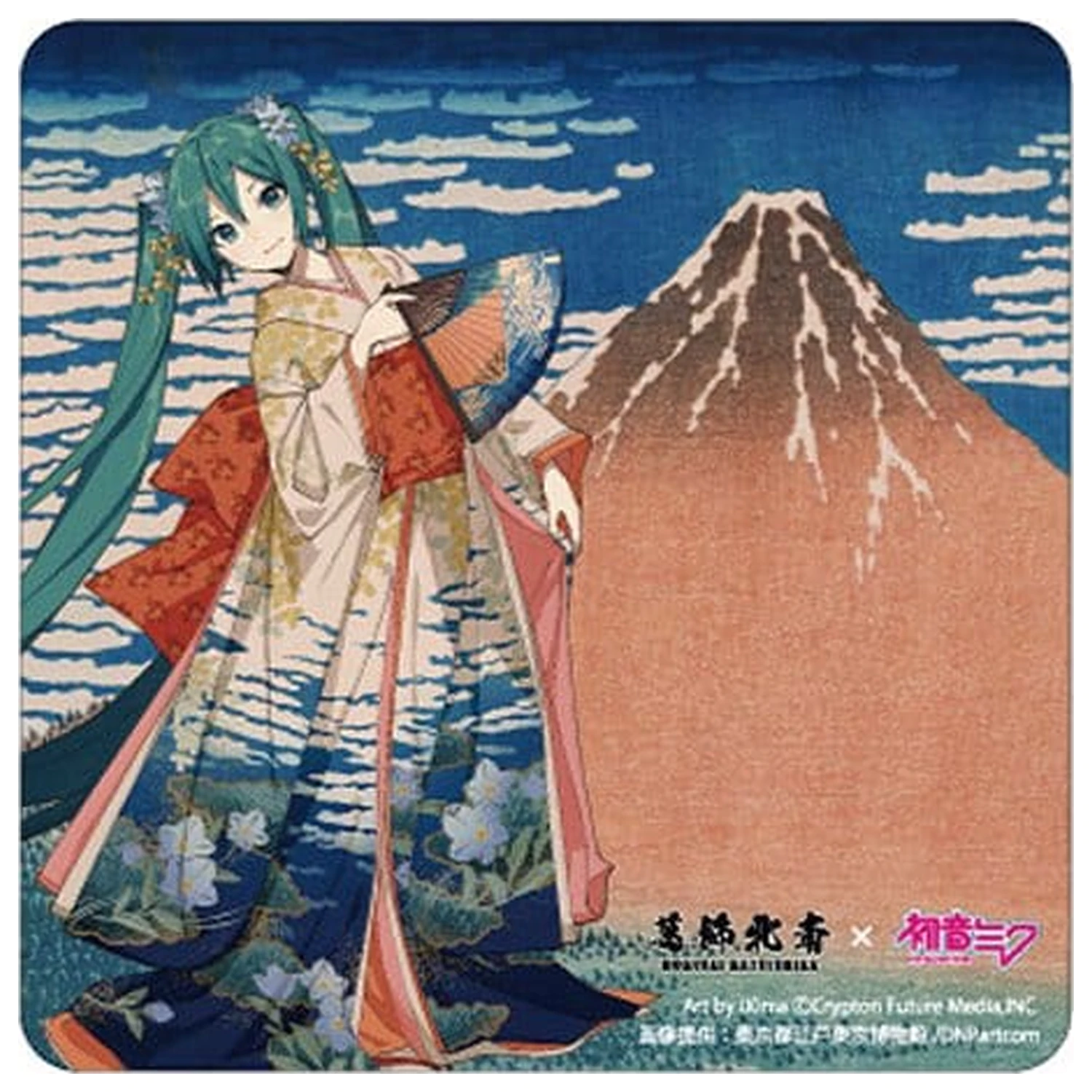Katsushika Hokusai x Hatsune Miku magnet na auto Thirty-six Views of Mount Fuji Fine Wind, Clear Morning fotografii produktu