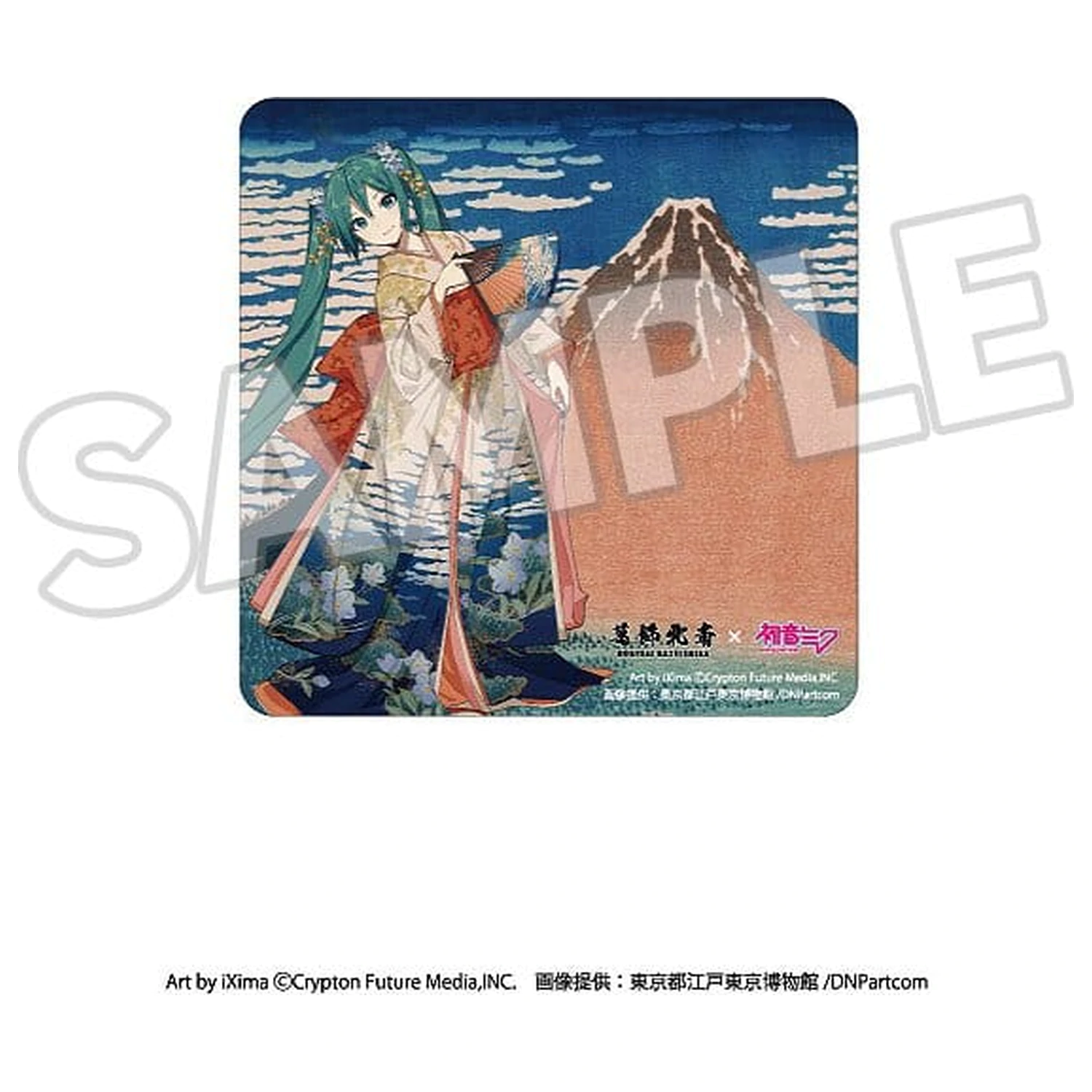 Katsushika Hokusai x Hatsune Miku magnet na auto Thirty-six Views of Mount Fuji Fine Wind, Clear Morning fotografii produktu