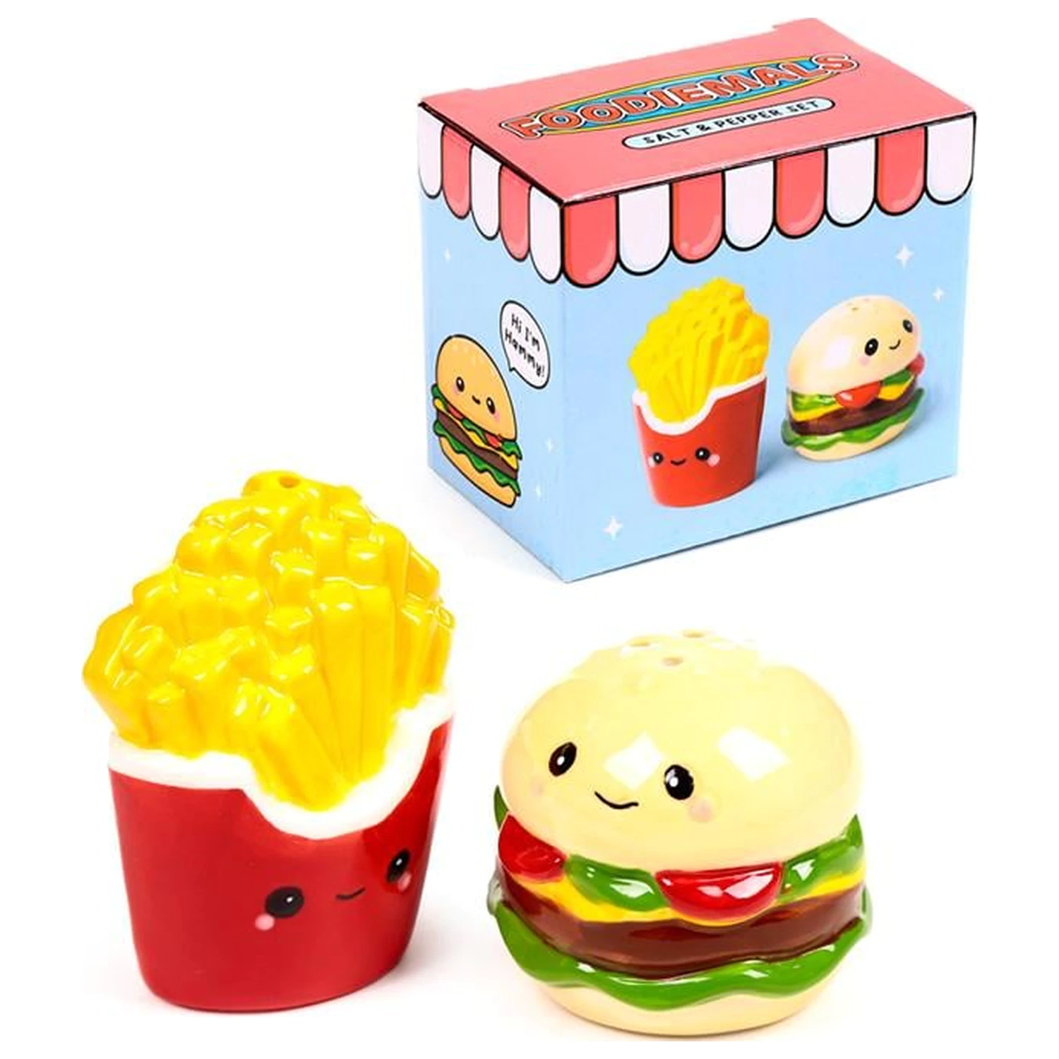Kawaii Burger a Hranolky Solničky a Pepřenky Sada fotografii produktu
