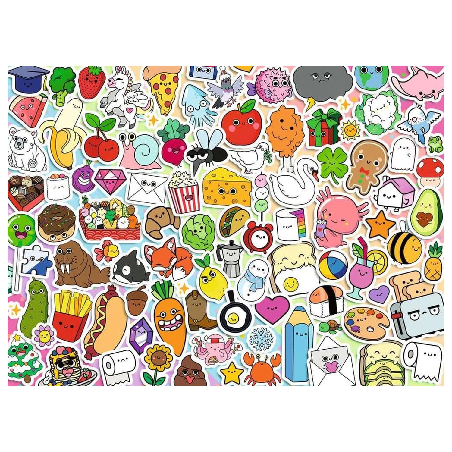 Kawaii Jigsaw Puzzle Roztomilý Kawaii Chaos (500 kusů) fotografii produktu