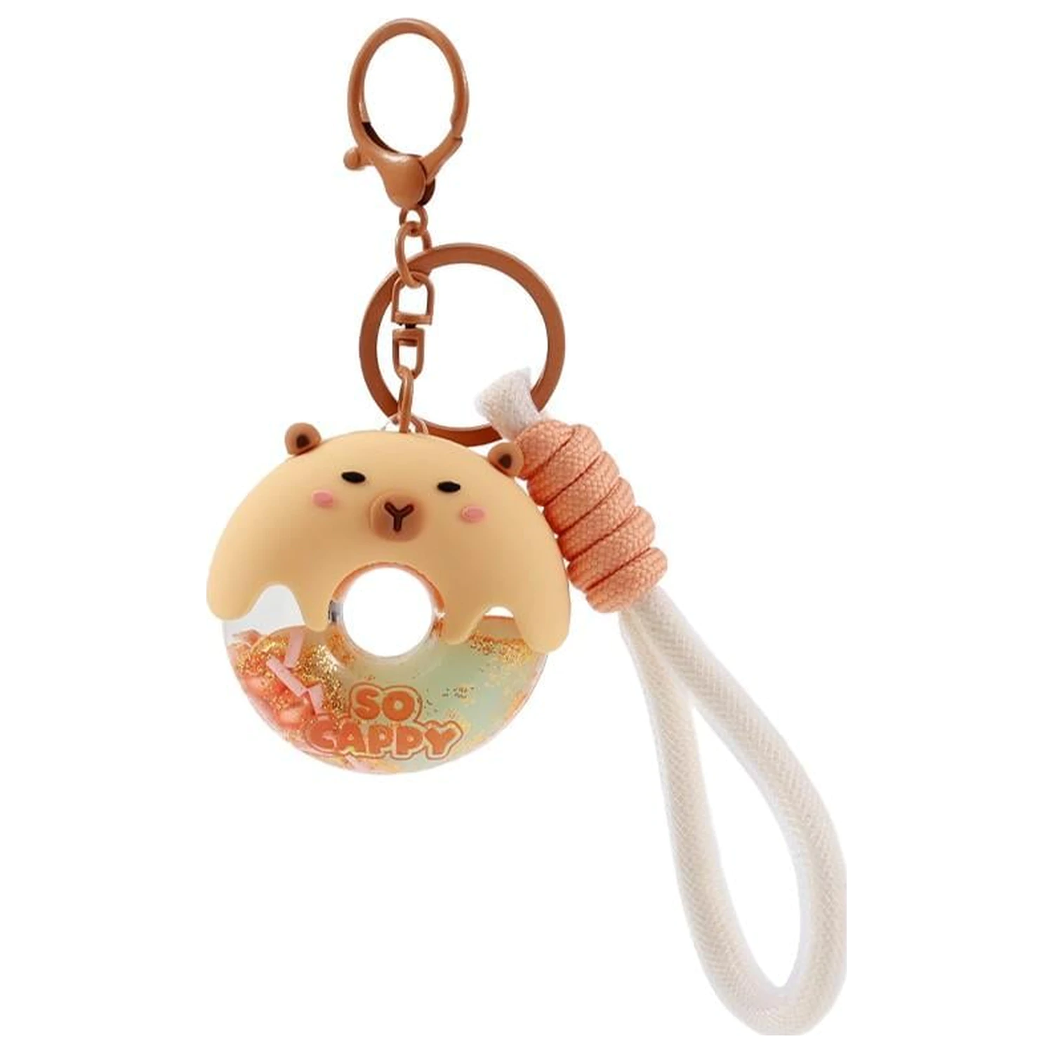 KAWAII Donut Kapybara Klíčenka fotografii produktu