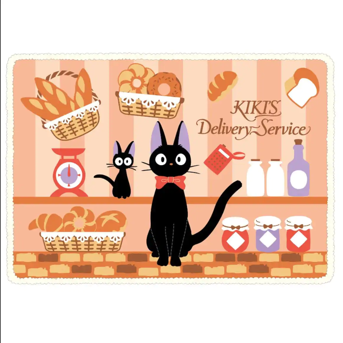 Kiki's Delivery Service Fluffy kostkovaná deka Jiji's Bakery 70 x 100 cm fotografii produktu