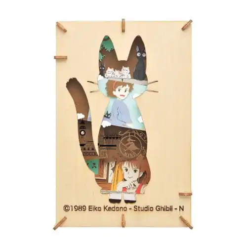 Kiki's Delivery Service Papírový Model Kit Papírové Divadlo Wood Style Silhouette Jiji fotografii produktu