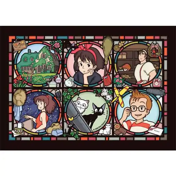 Kiki's Delivery Service Puzzle s motivem vitráže a galerie postav (208 dílků) fotografii produktu