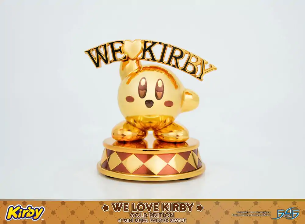 Kirby DieCast Statue We Love Kirby Gold Edition 10 cm fotografii produktu