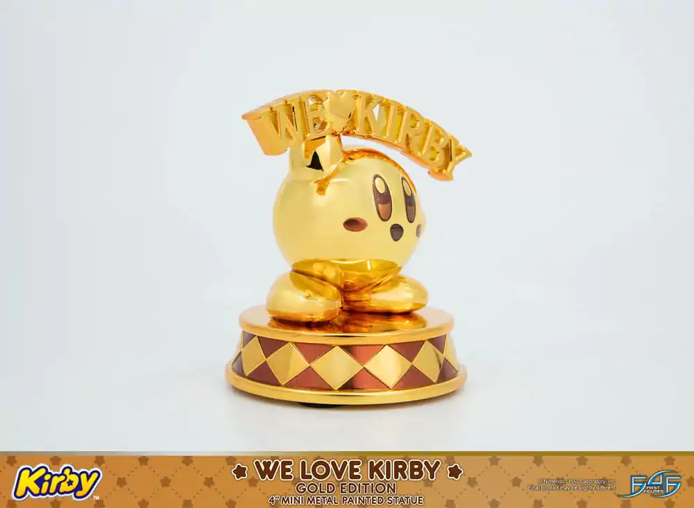 Kirby DieCast Statue We Love Kirby Gold Edition 10 cm fotografii produktu