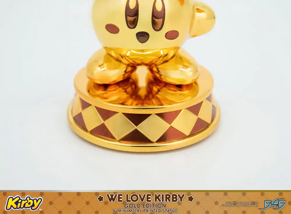 Kirby DieCast Statue We Love Kirby Gold Edition 10 cm fotografii produktu