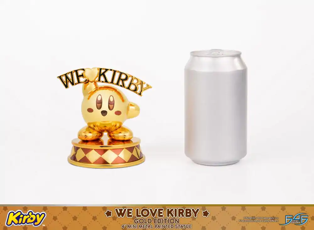 Kirby DieCast Statue We Love Kirby Gold Edition 10 cm fotografii produktu