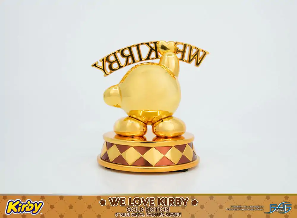 Kirby DieCast Statue We Love Kirby Gold Edition 10 cm fotografii produktu