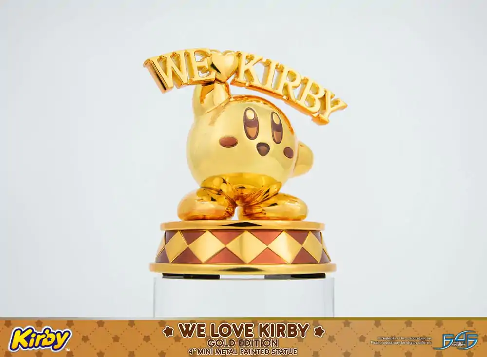 Kirby DieCast Statue We Love Kirby Gold Edition 10 cm fotografii produktu